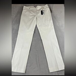 Zac & Rachel womens optic white slim leg stretch pants size 12